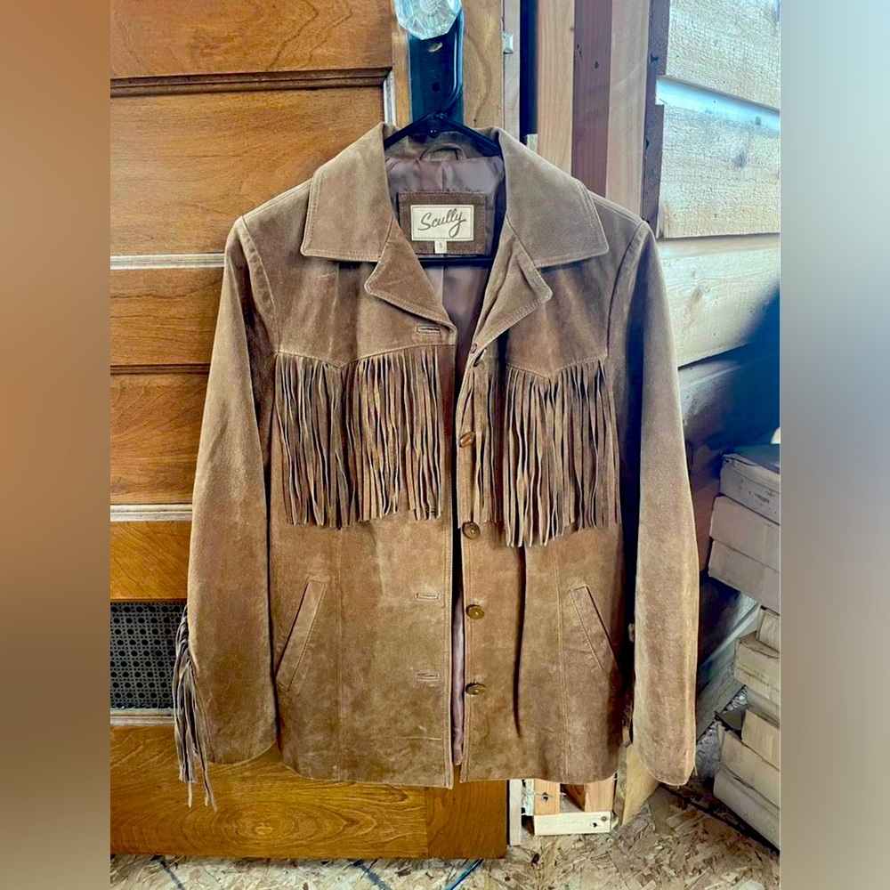 Women’s Scully leather fringe jacket